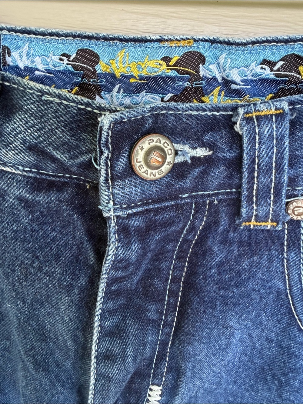 Vintage Y2K Paco Sport Baggy Embroidered Jeans Boys 16